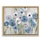 Stupell Industries Round Blue & White Poppies Floater Framed Canvas Wall Art Design by Sally Swatland